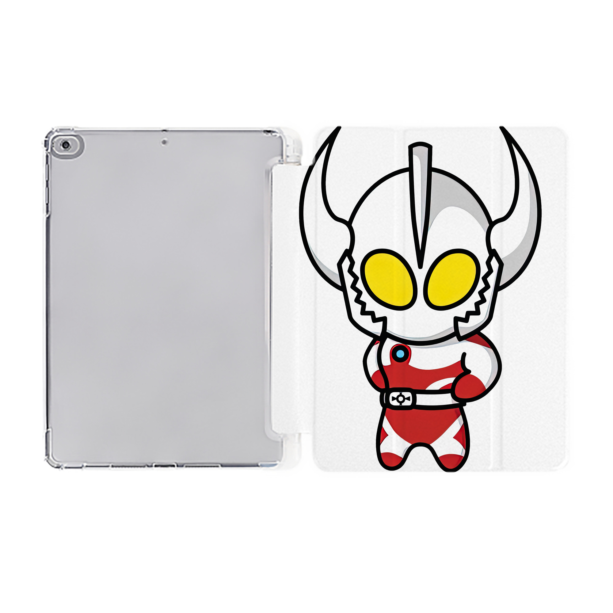 （画像用） ウルトラマン Ultraman IPad ケース ペン収納付き 三つ折りスタンド PUレザー×シリコン 対応機種9.5/10.5/10.9インチ